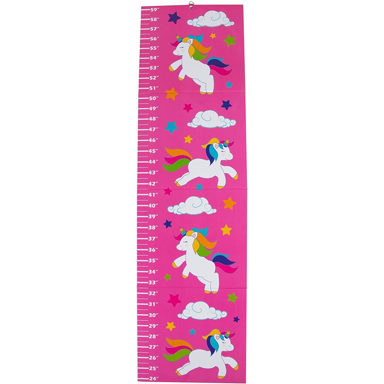 Height Ruler for Kids, Pink Growth Chart for Girls Nursery, Room (24-59 Inches)